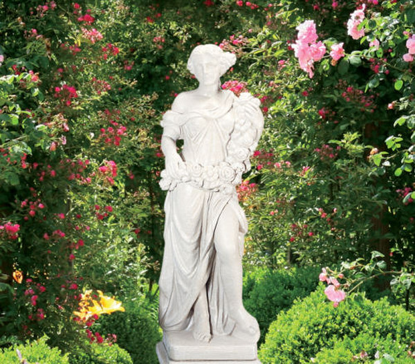 Season Spring Goddess Life Size Woman Garden Statue Cement
